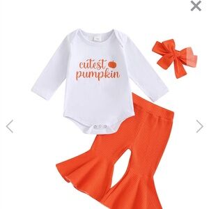 Orange and White Kids Matching Set